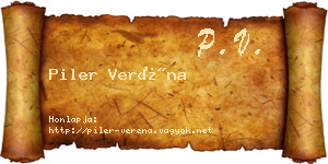 Piler Veréna névjegykártya